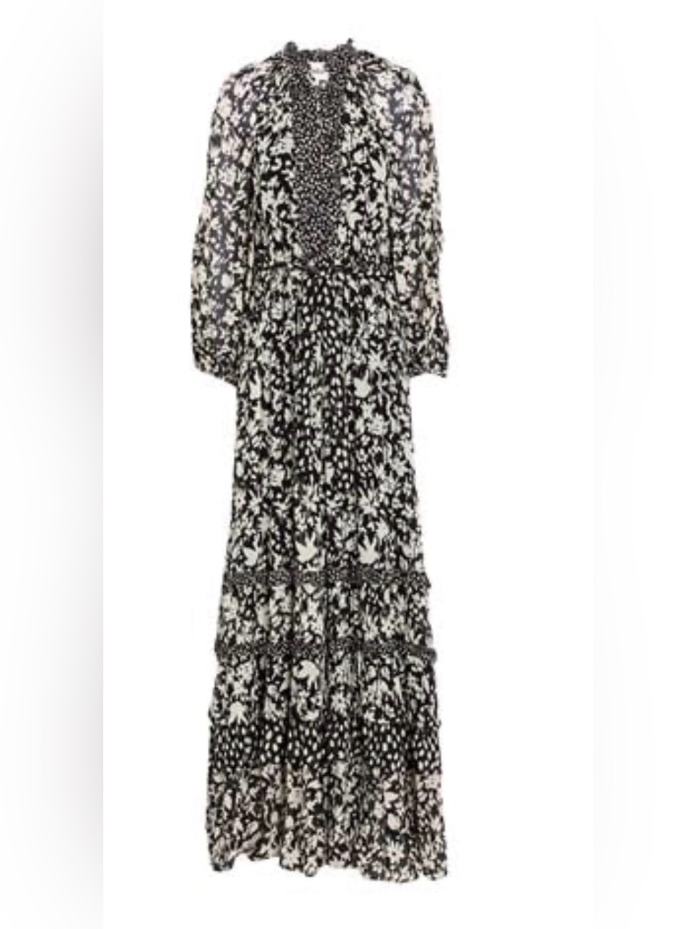 ba&sh Black and White Floral Maxi Dress